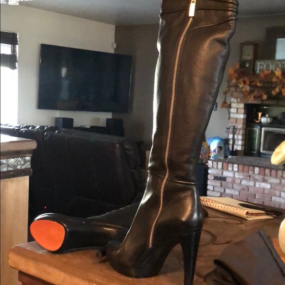 Rachel Zoe soft leather knee high platform boots - Picture 3 of 8